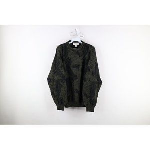 Vintage 90s Coogi Style Womens Large Abstract Wool Blend Knit Cosby Mom Sweater